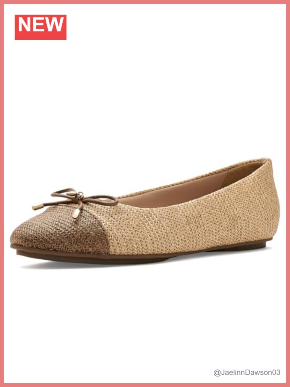 Anne Klein Luci Ballet Flats Women's Faux Leather Bow Slip On Comfort
